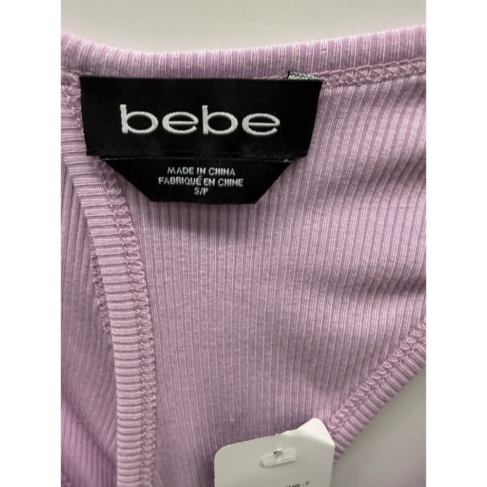 Bebe tank top criss cross back Small lavender - Picture 4 of 4